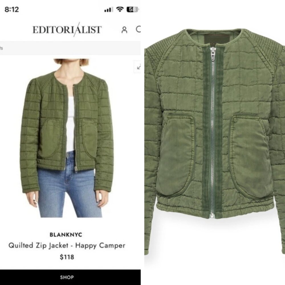 BlankNYC Happy Camper Quilted Jacket